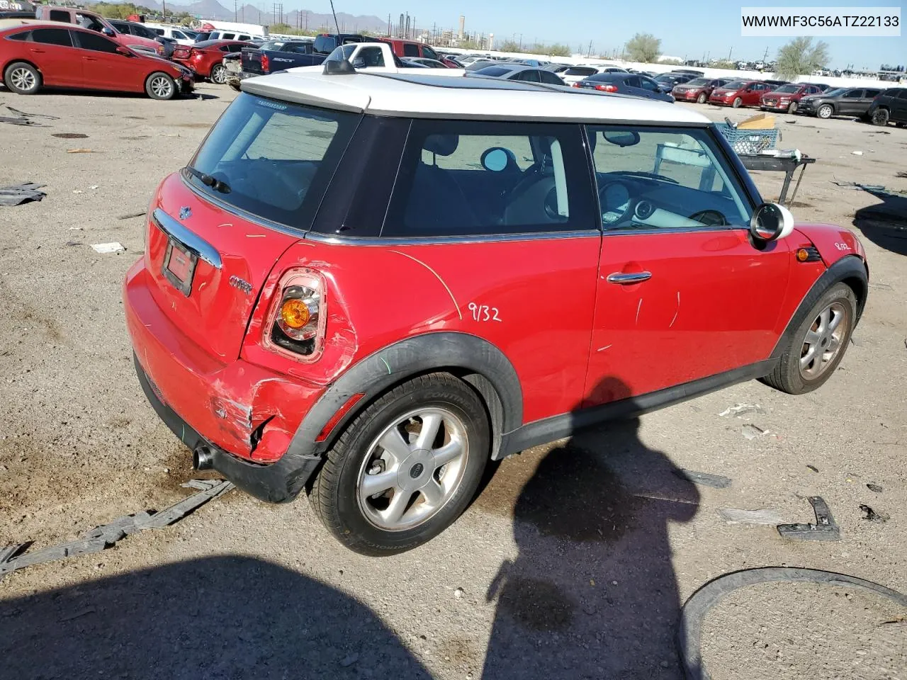 2010 Mini Cooper VIN: WMWMF3C56ATZ22133 Lot: 80083244