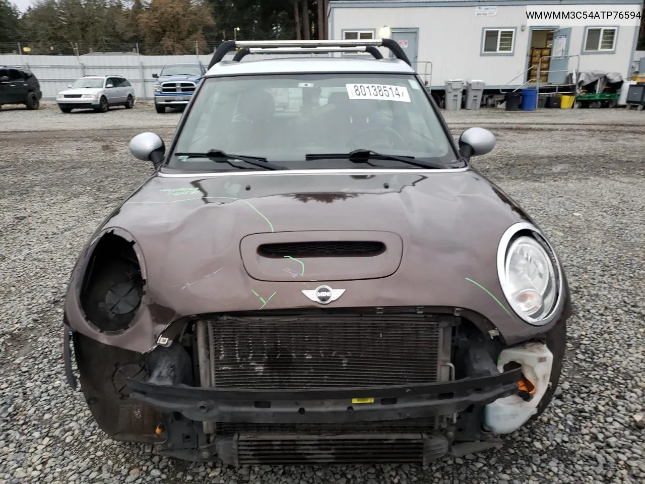 2010 Mini Cooper S Clubman VIN: WMWMM3C54ATP76594 Lot: 80138514