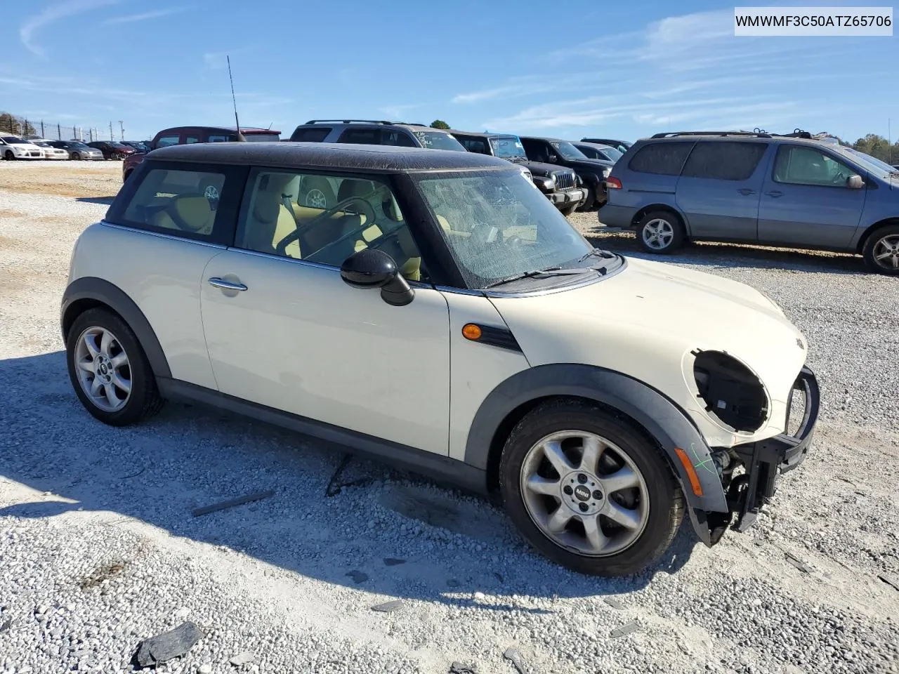 2010 Mini Cooper VIN: WMWMF3C50ATZ65706 Lot: 80509234