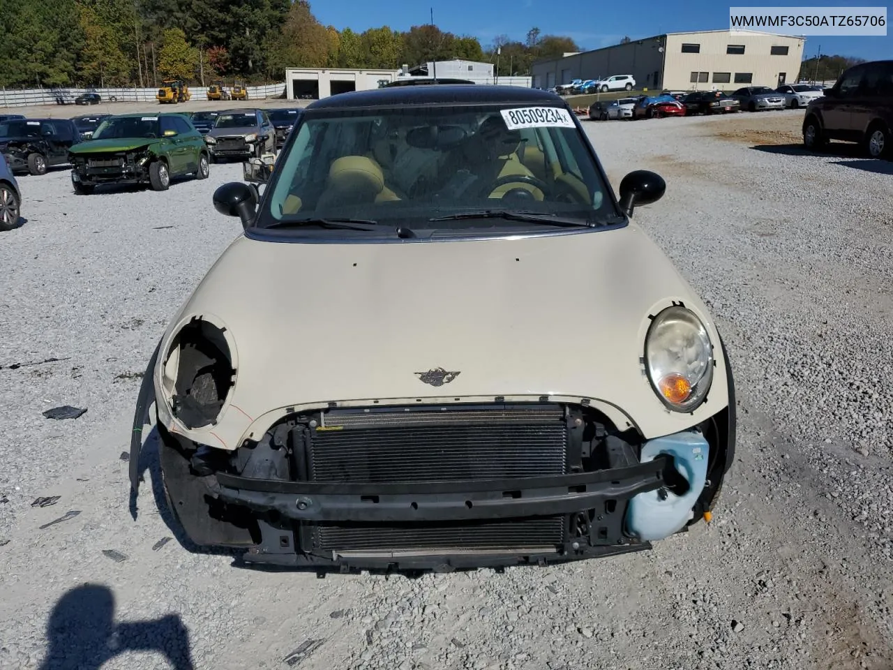 2010 Mini Cooper VIN: WMWMF3C50ATZ65706 Lot: 80509234