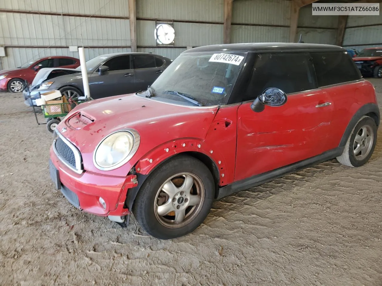 2010 Mini Cooper VIN: WMWMF3C51ATZ66086 Lot: 80742674