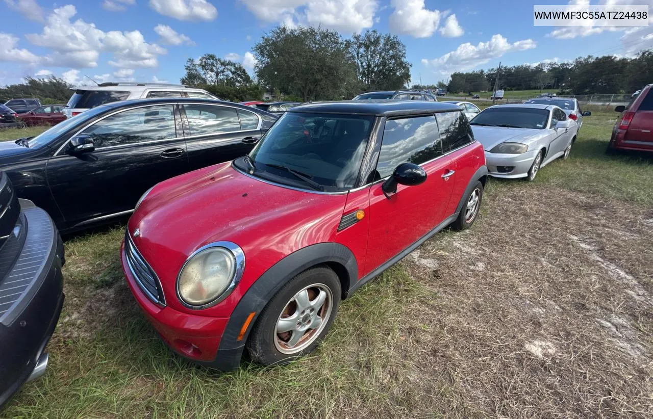 2010 Mini Cooper VIN: WMWMF3C55ATZ24438 Lot: 80993414