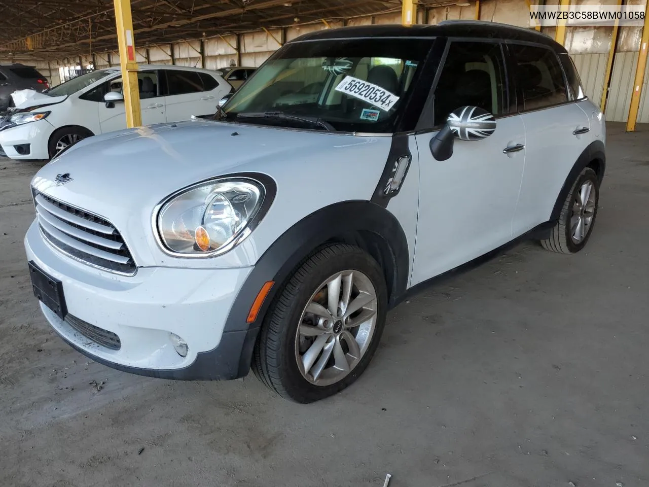 2011 Mini Cooper Countryman VIN: WMWZB3C58BWM01058 Lot: 56920534