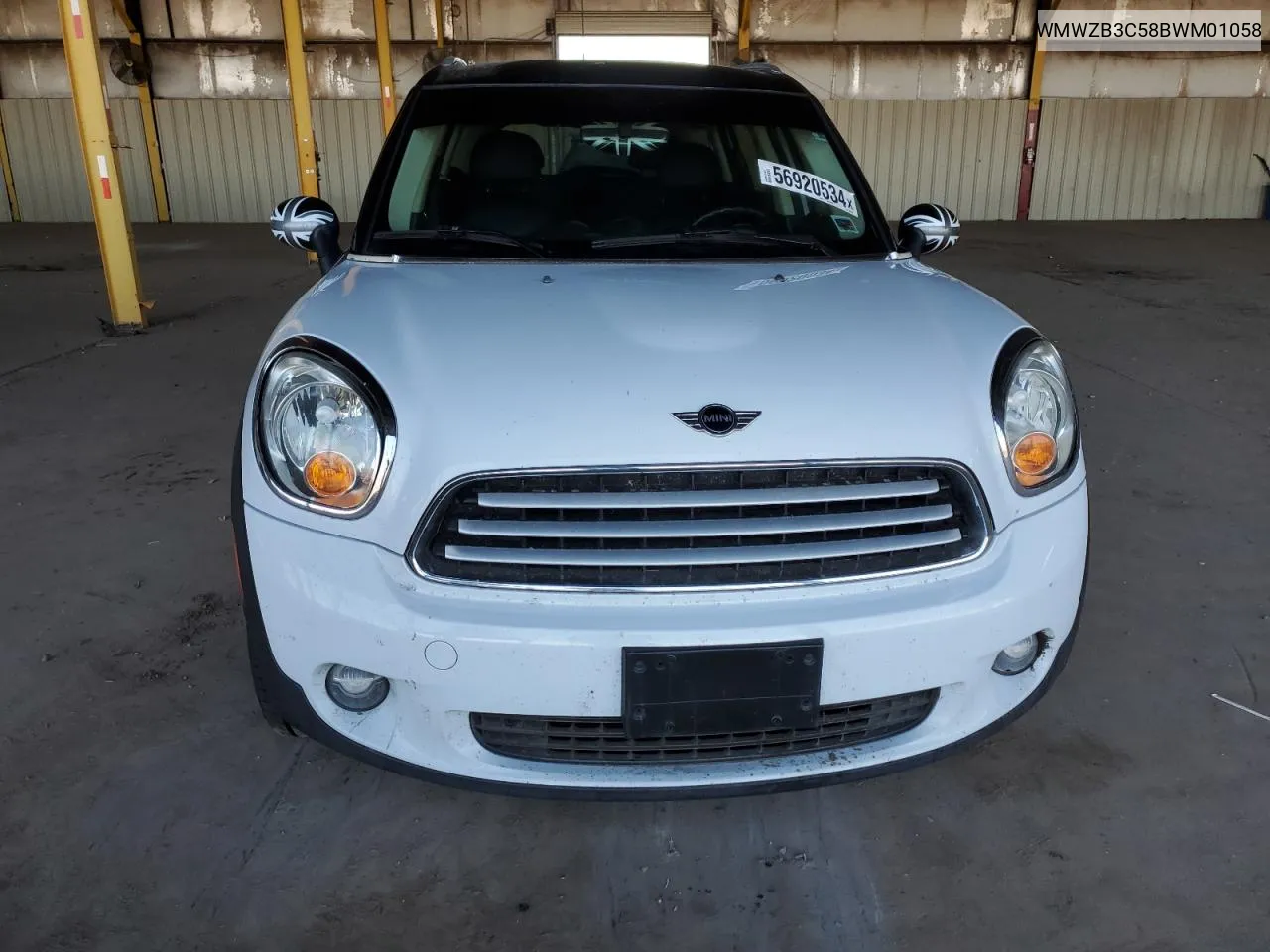 2011 Mini Cooper Countryman VIN: WMWZB3C58BWM01058 Lot: 56920534