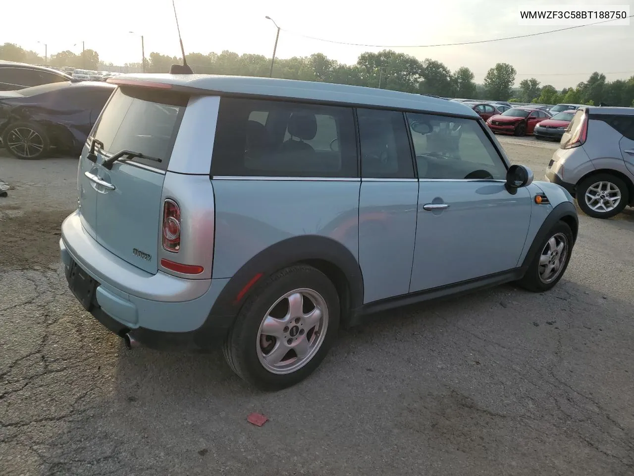 WMWZF3C58BT188750 2011 Mini Cooper Clubman