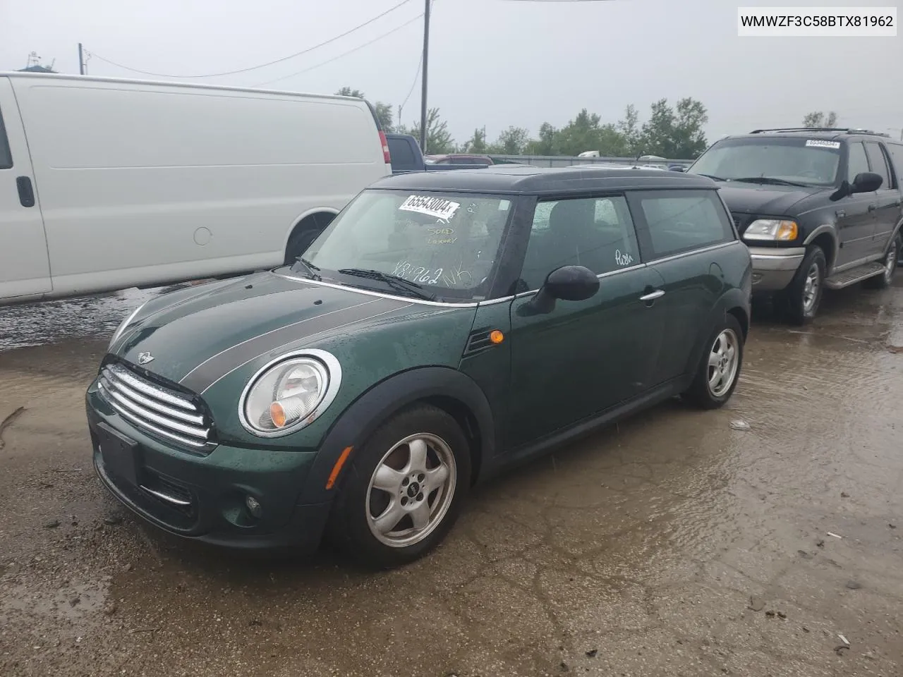 2011 Mini Cooper Clubman VIN: WMWZF3C58BTX81962 Lot: 65543004