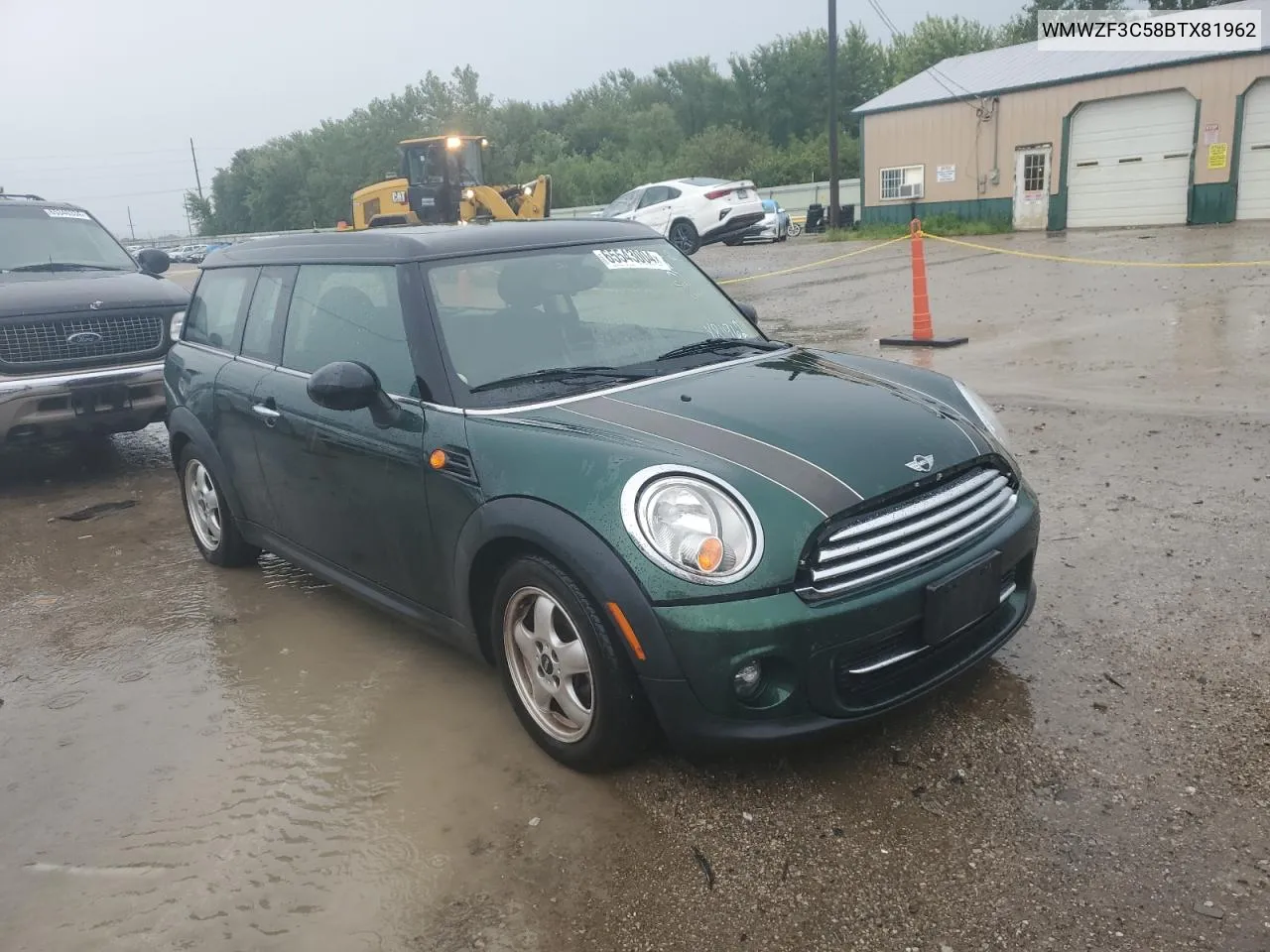 2011 Mini Cooper Clubman VIN: WMWZF3C58BTX81962 Lot: 65543004