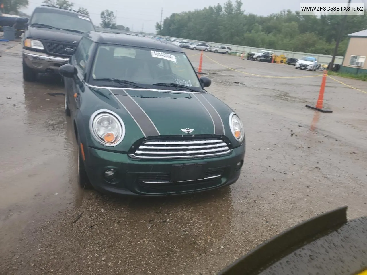 2011 Mini Cooper Clubman VIN: WMWZF3C58BTX81962 Lot: 65543004