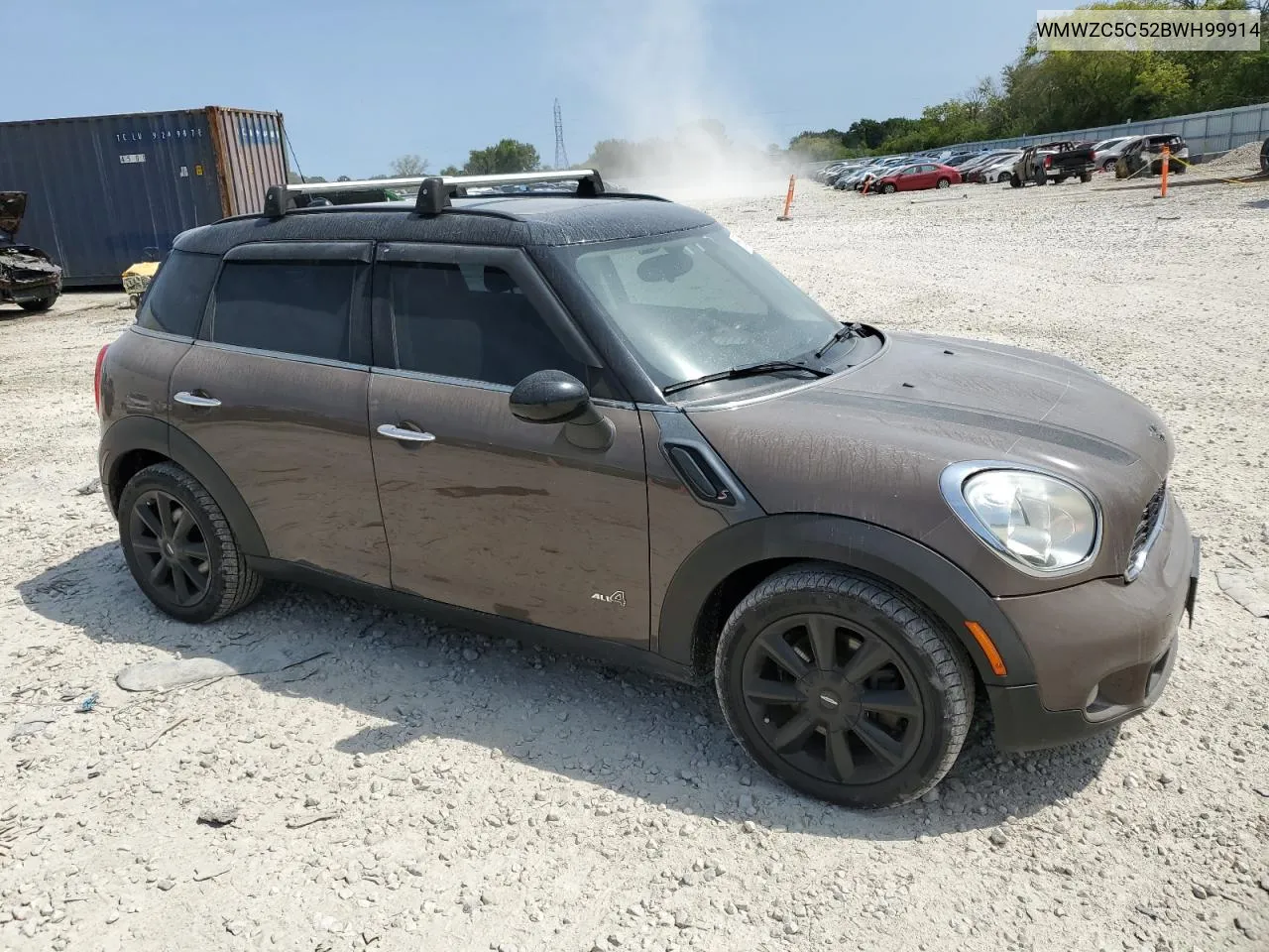 2011 Mini Cooper S Countryman VIN: WMWZC5C52BWH99914 Lot: 66092074