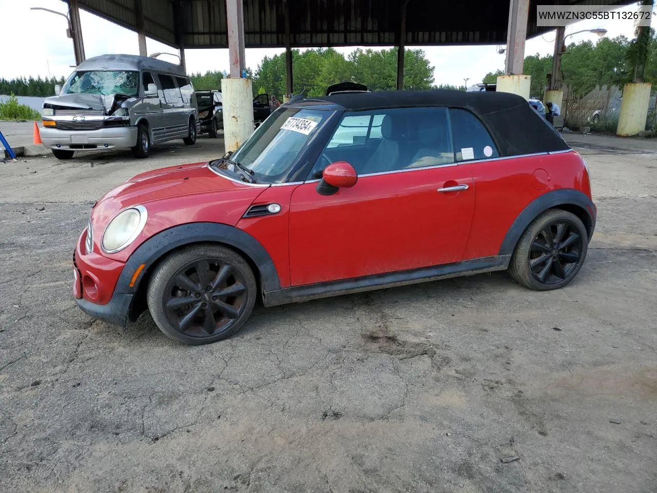 2011 Mini Cooper VIN: WMWZN3C55BT132672 Lot: 67734354