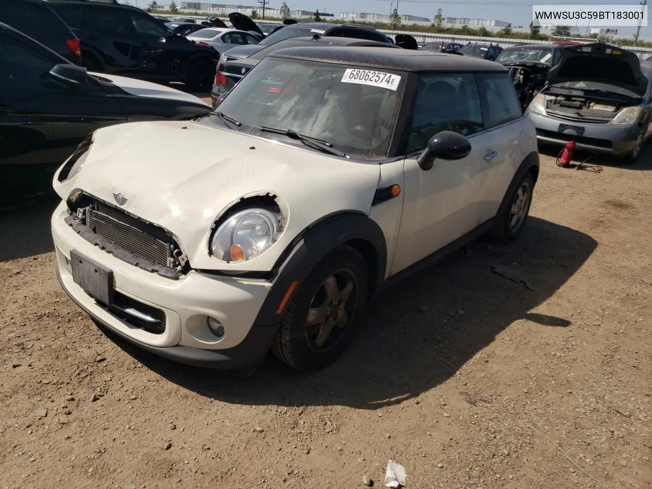 2011 Mini Cooper VIN: WMWSU3C59BT183001 Lot: 68062574