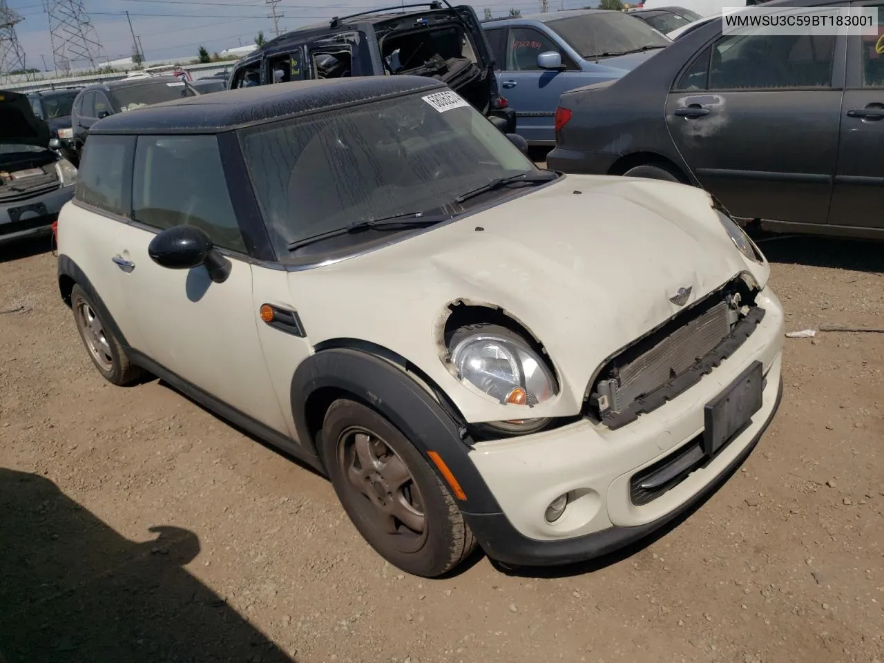 2011 Mini Cooper VIN: WMWSU3C59BT183001 Lot: 68062574