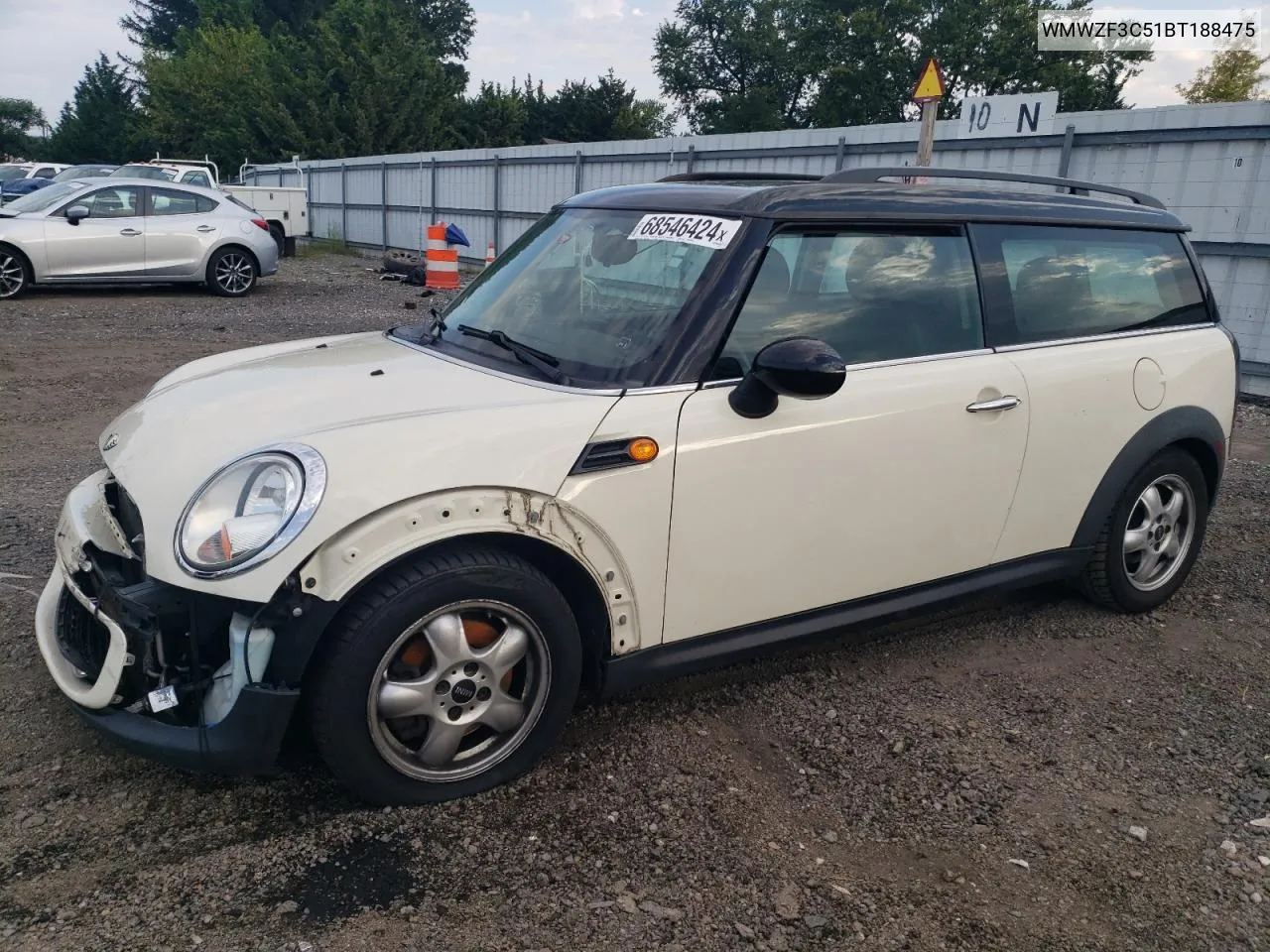 2011 Mini Cooper Clubman VIN: WMWZF3C51BT188475 Lot: 68546424