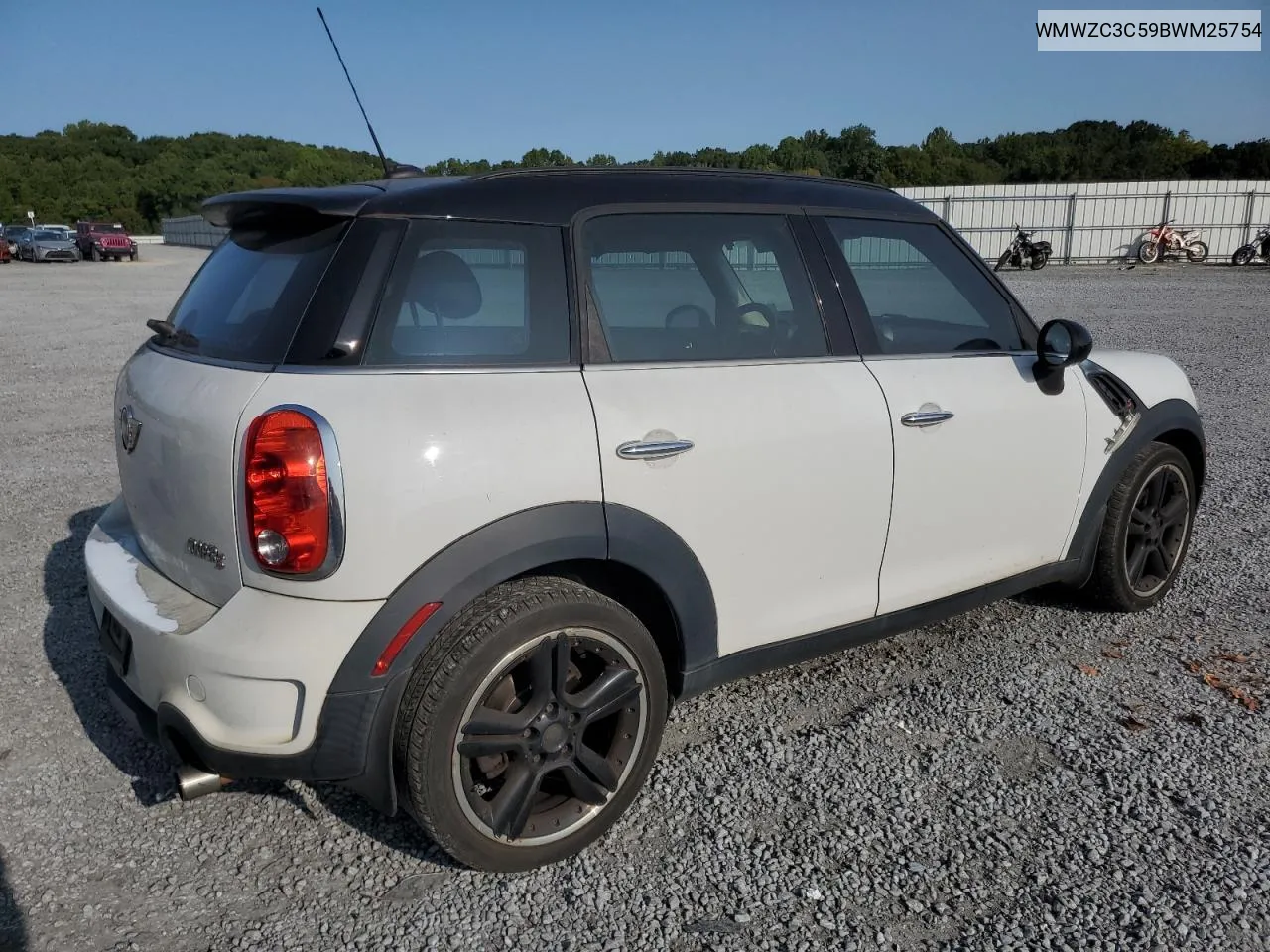 2011 Mini Cooper S Countryman VIN: WMWZC3C59BWM25754 Lot: 70128414