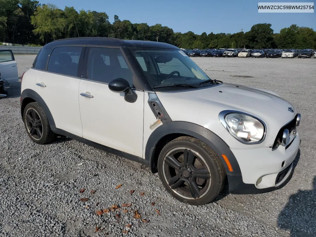 2011 Mini Cooper S Countryman VIN: WMWZC3C59BWM25754 Lot: 70128414