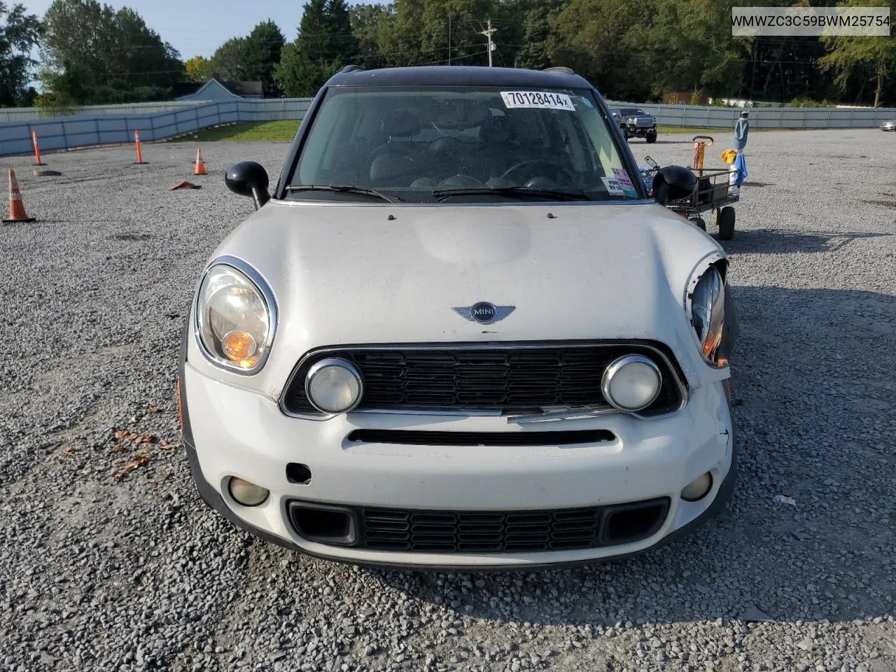 2011 Mini Cooper S Countryman VIN: WMWZC3C59BWM25754 Lot: 70128414