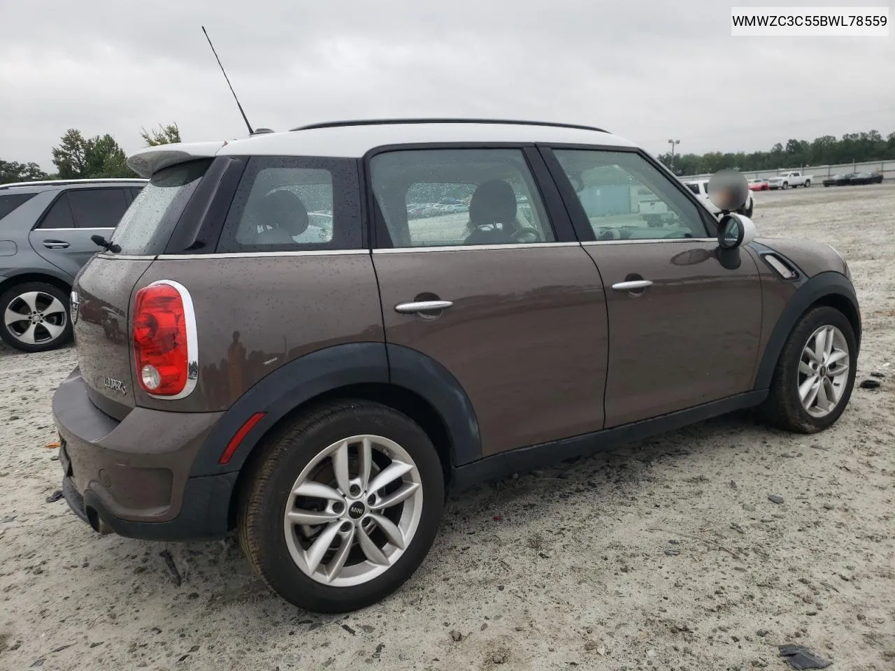 2011 Mini Cooper S Countryman VIN: WMWZC3C55BWL78559 Lot: 71242984