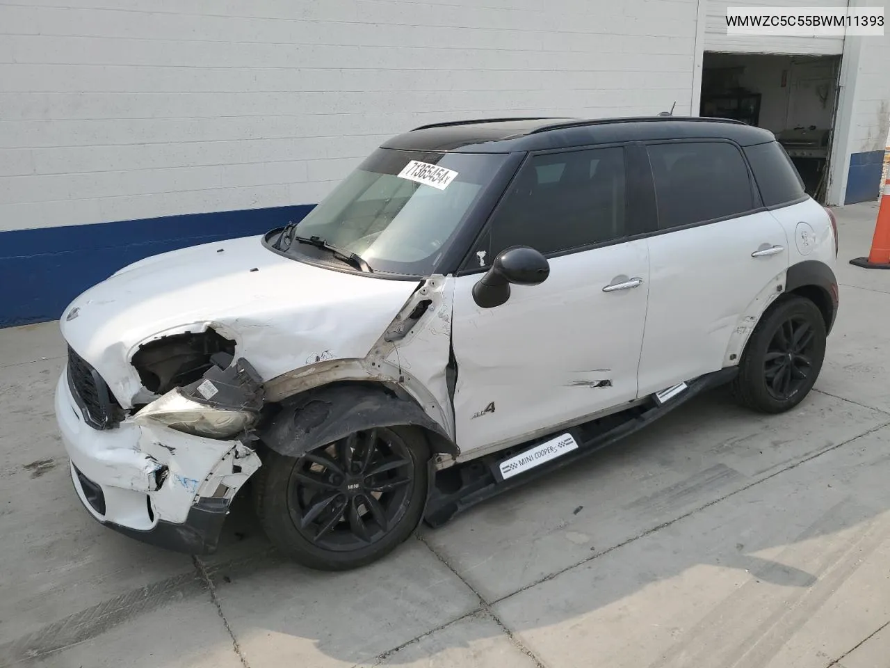 2011 Mini Cooper S Countryman VIN: WMWZC5C55BWM11393 Lot: 71365454