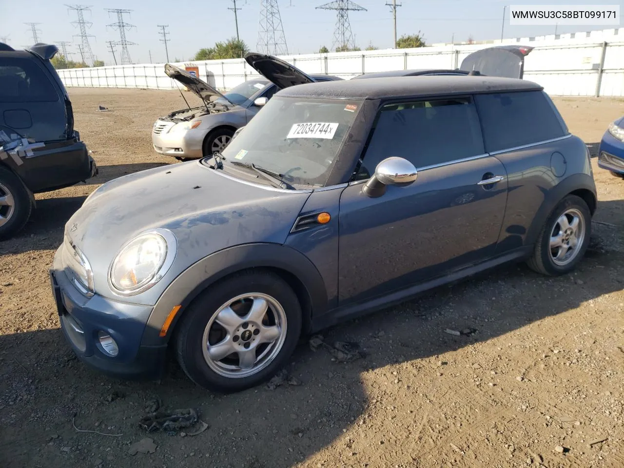 2011 Mini Cooper VIN: WMWSU3C58BT099171 Lot: 72034744