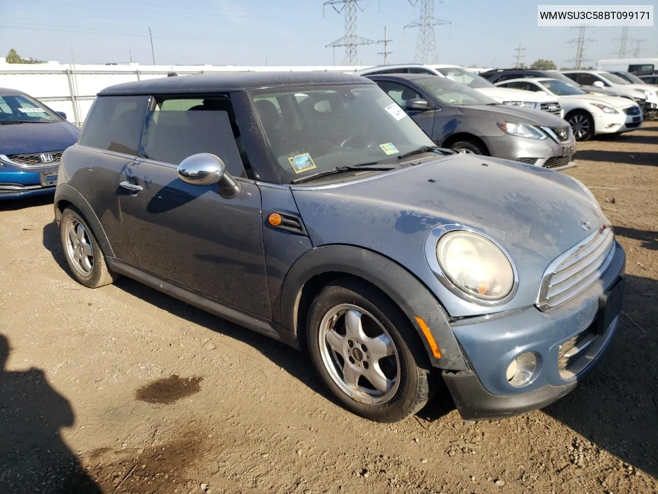 2011 Mini Cooper VIN: WMWSU3C58BT099171 Lot: 72034744