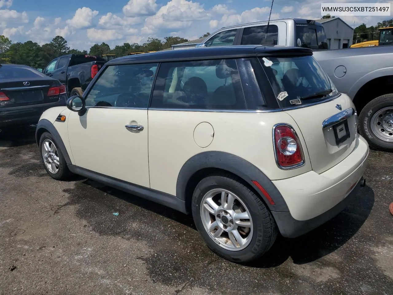 2011 Mini Cooper VIN: WMWSU3C5XBT251497 Lot: 72464604