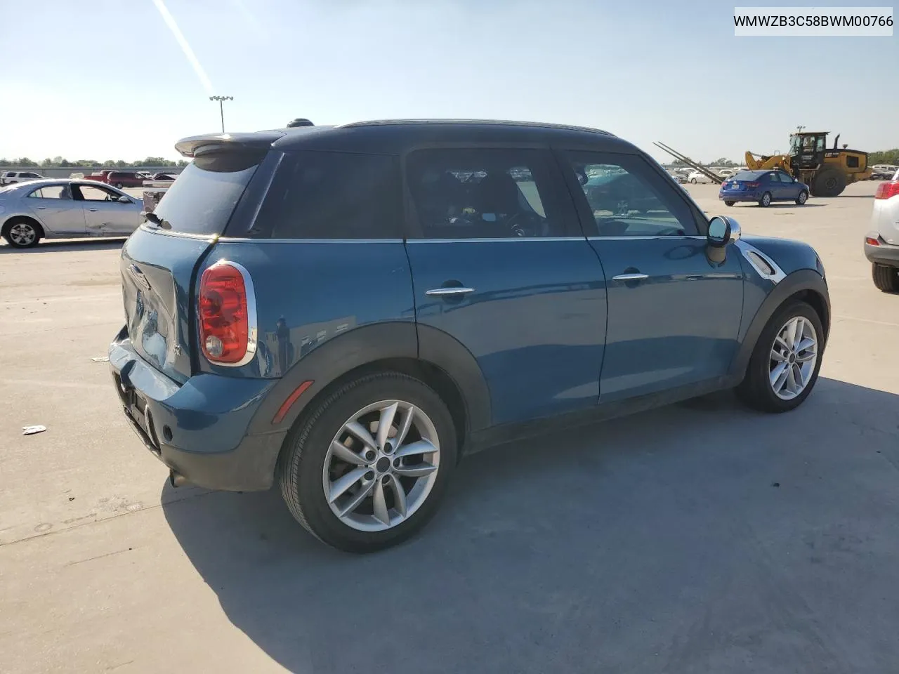 2011 Mini Cooper Countryman VIN: WMWZB3C58BWM00766 Lot: 72922594