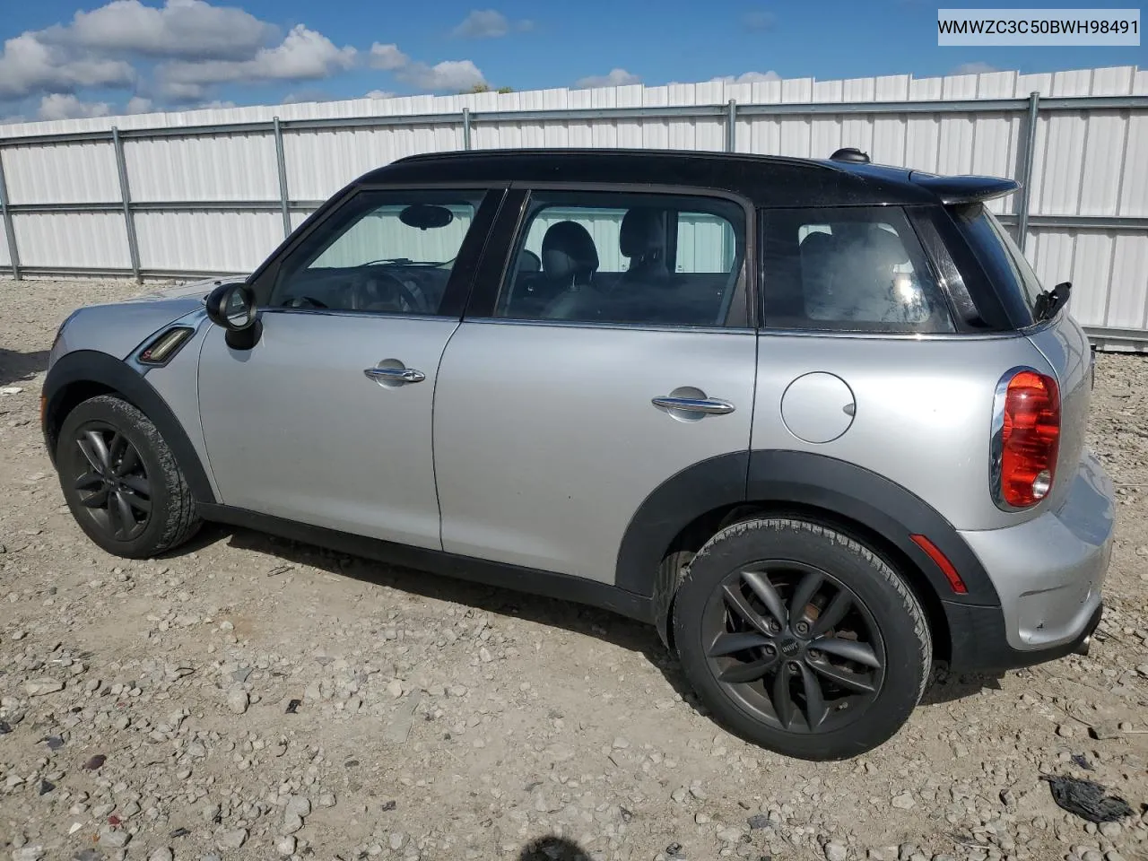 2011 Mini Cooper S Countryman VIN: WMWZC3C50BWH98491 Lot: 72957584