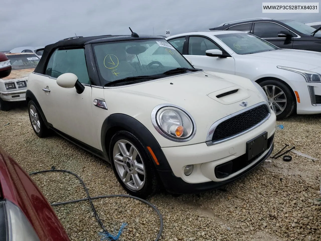 2011 Mini Cooper S VIN: WMWZP3C52BTX84031 Lot: 74060254