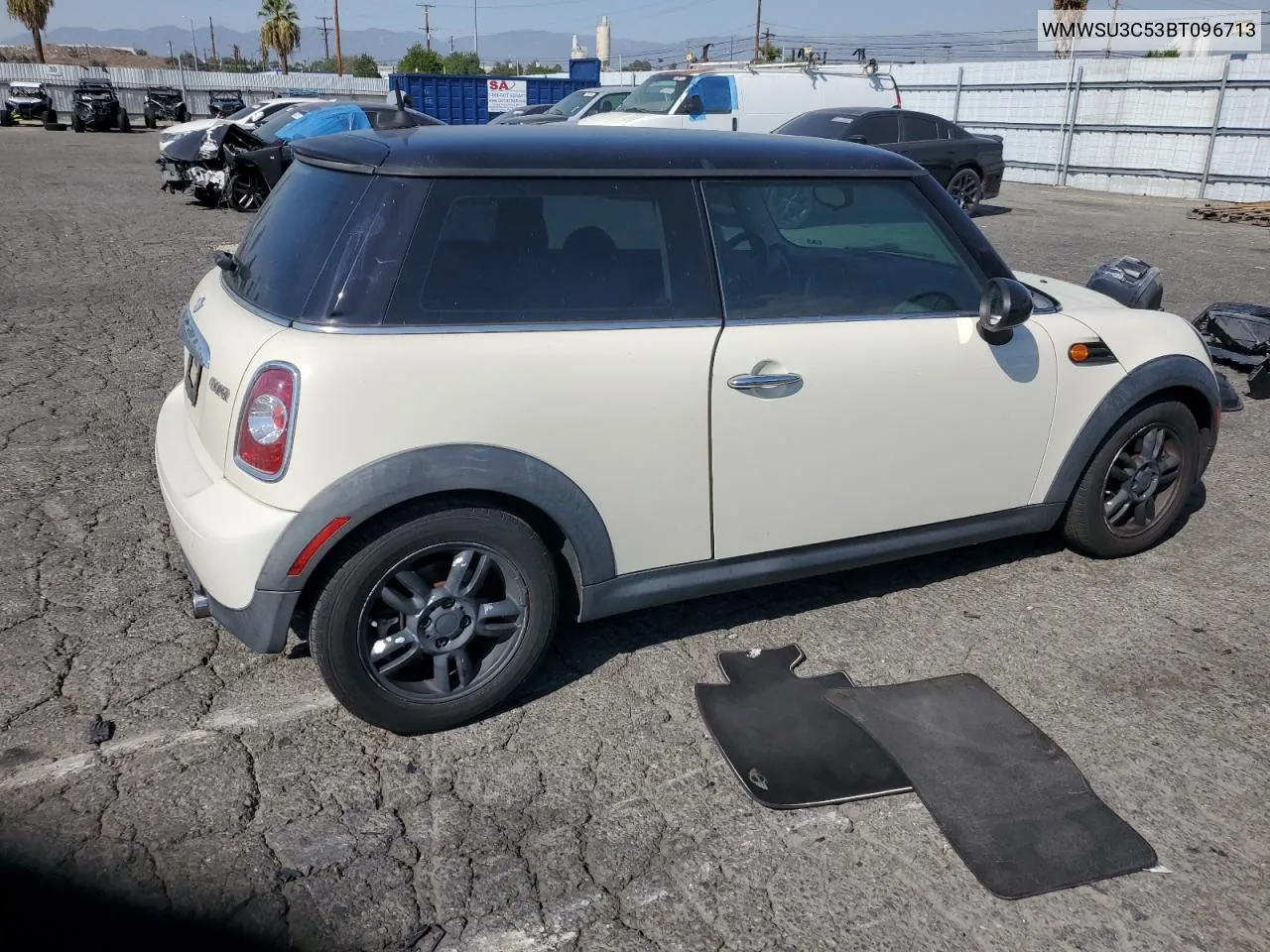 2011 Mini Cooper VIN: WMWSU3C53BT096713 Lot: 74357454