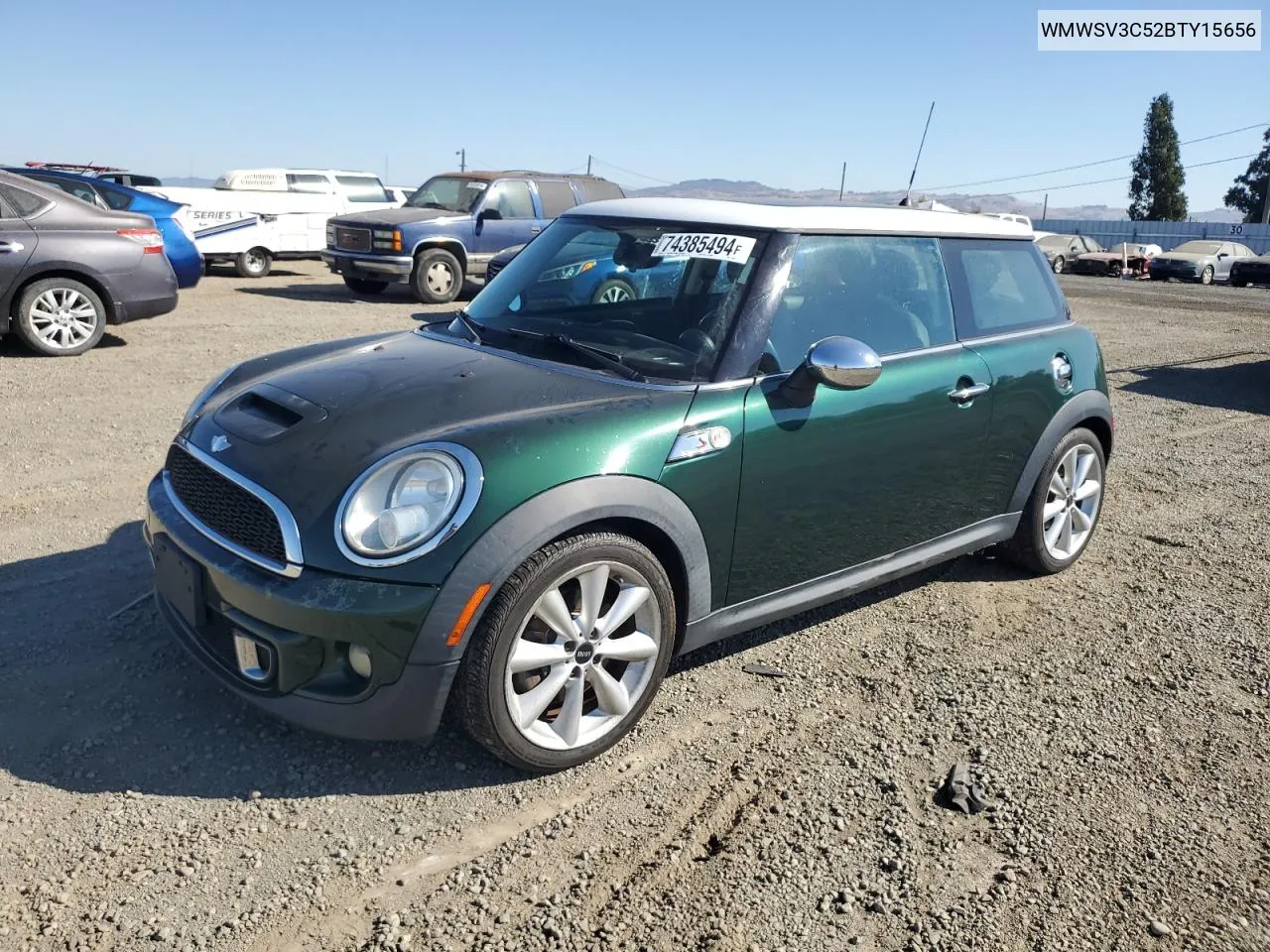 2011 Mini Cooper S VIN: WMWSV3C52BTY15656 Lot: 74385494