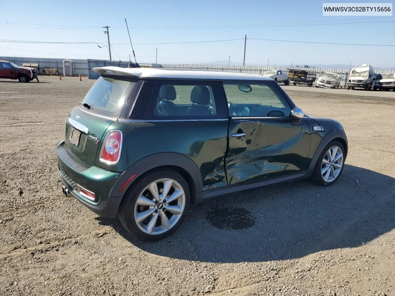 2011 Mini Cooper S VIN: WMWSV3C52BTY15656 Lot: 74385494