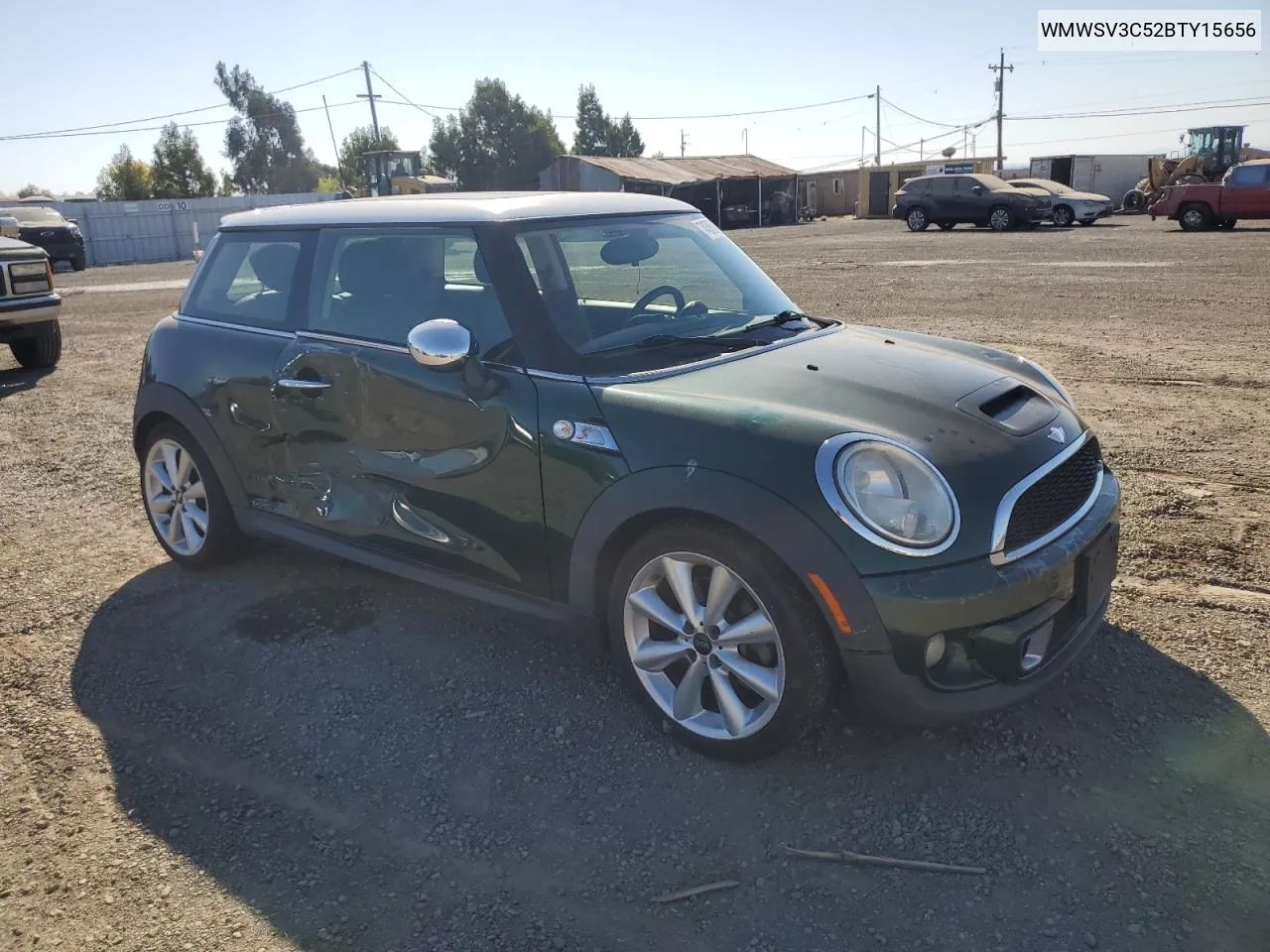 2011 Mini Cooper S VIN: WMWSV3C52BTY15656 Lot: 74385494