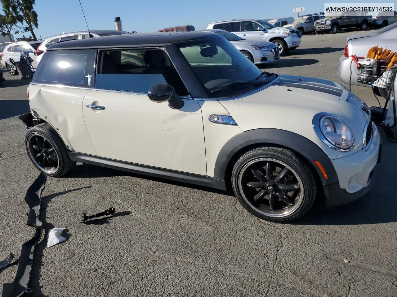 2011 Mini Cooper S VIN: WMWSV3C51BTY14532 Lot: 75004074