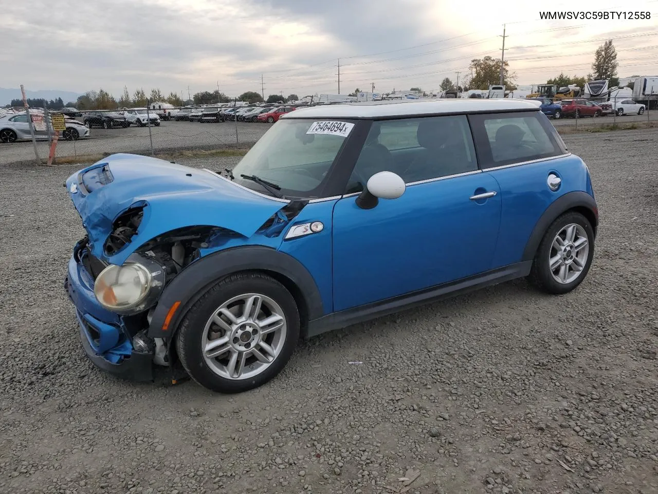 2011 Mini Cooper S VIN: WMWSV3C59BTY12558 Lot: 75464694