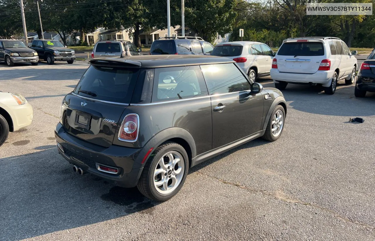 2011 Mini Cooper S VIN: WMWSV3C57BTY11344 Lot: 75827444