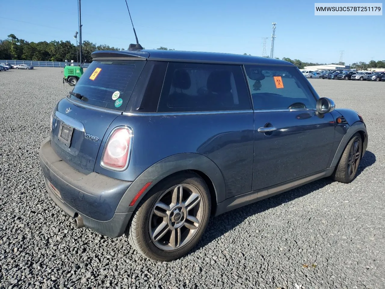 2011 Mini Cooper VIN: WMWSU3C57BT251179 Lot: 75983964