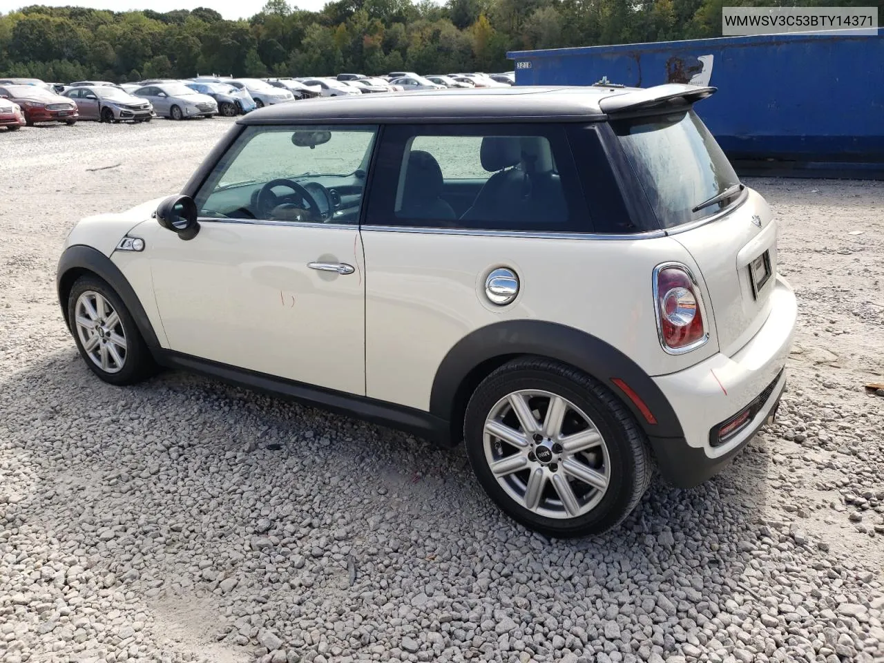 2011 Mini Cooper S VIN: WMWSV3C53BTY14371 Lot: 76022204