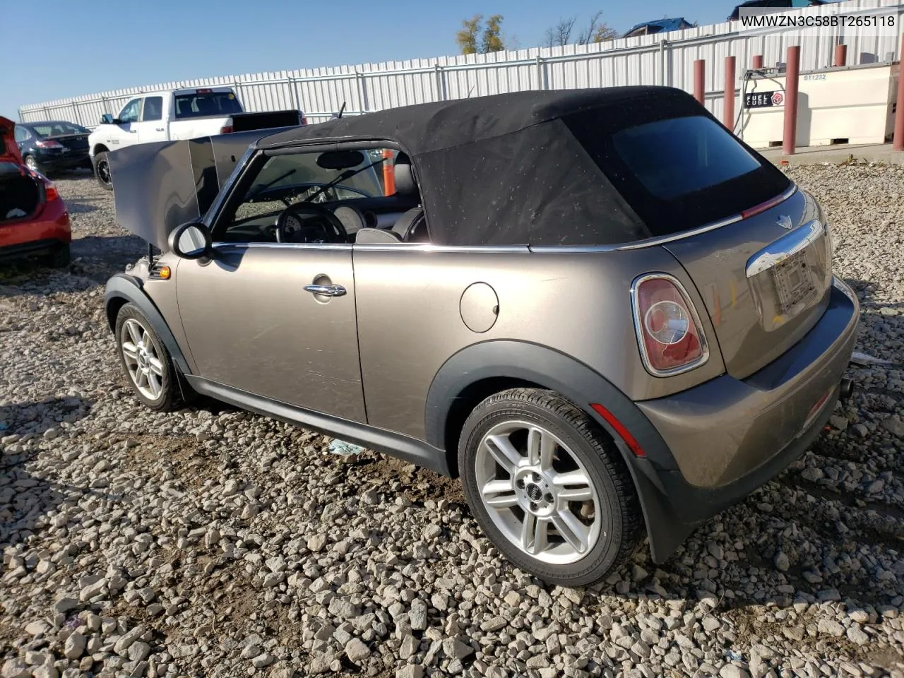 2011 Mini Cooper VIN: WMWZN3C58BT265118 Lot: 76495324