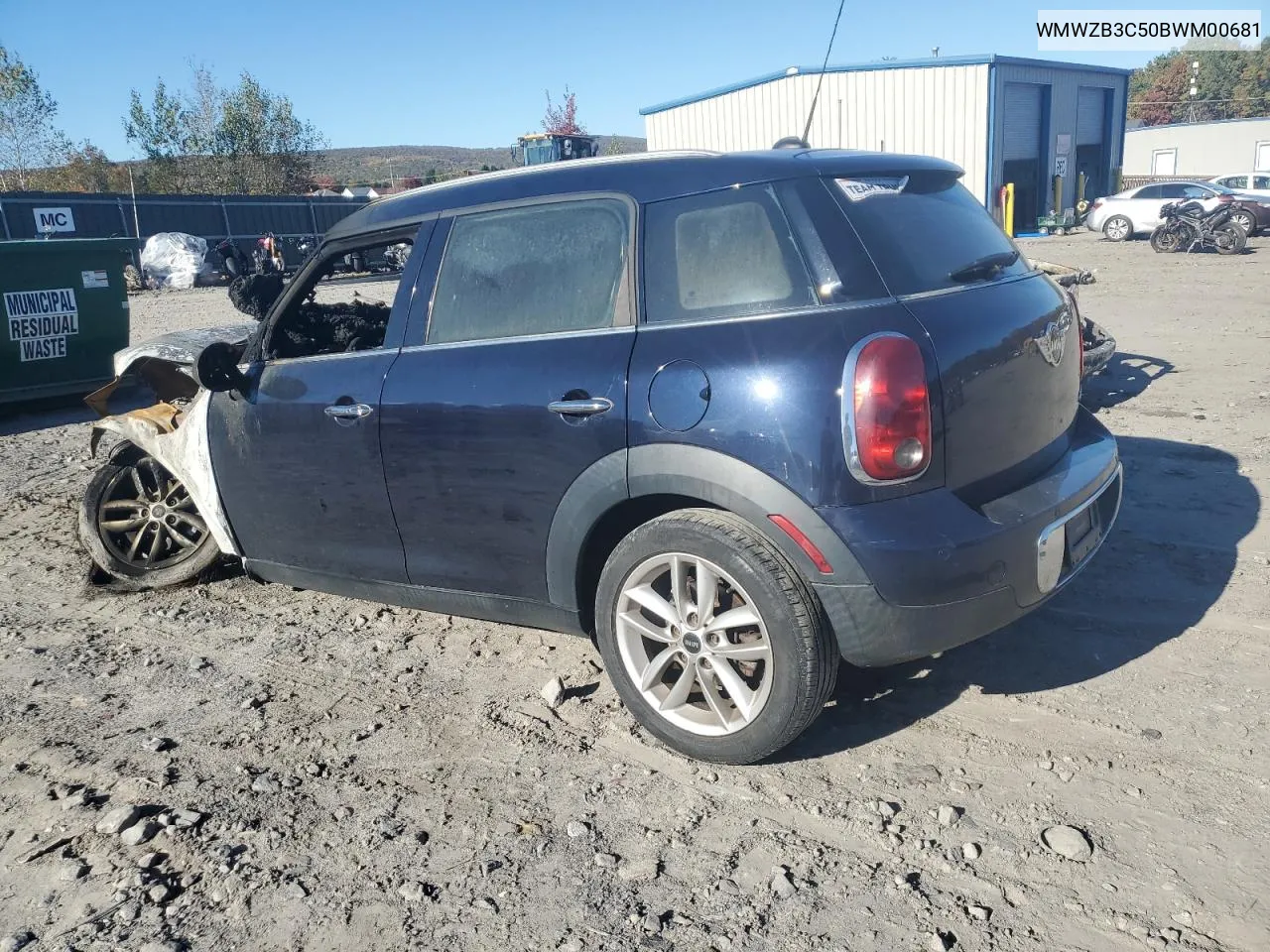 2011 Mini Cooper Countryman VIN: WMWZB3C50BWM00681 Lot: 76735914