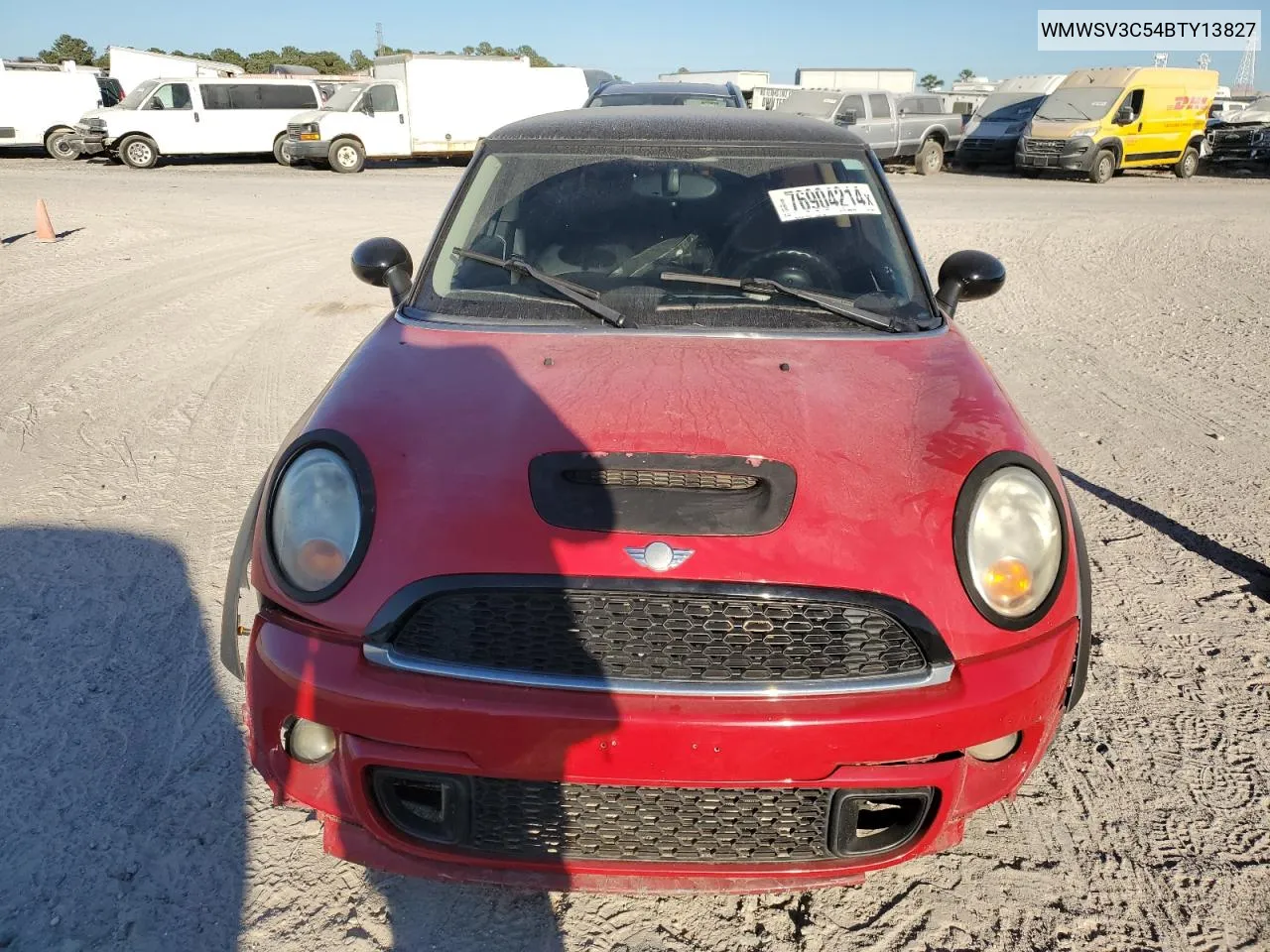 2011 Mini Cooper S VIN: WMWSV3C54BTY13827 Lot: 76904214