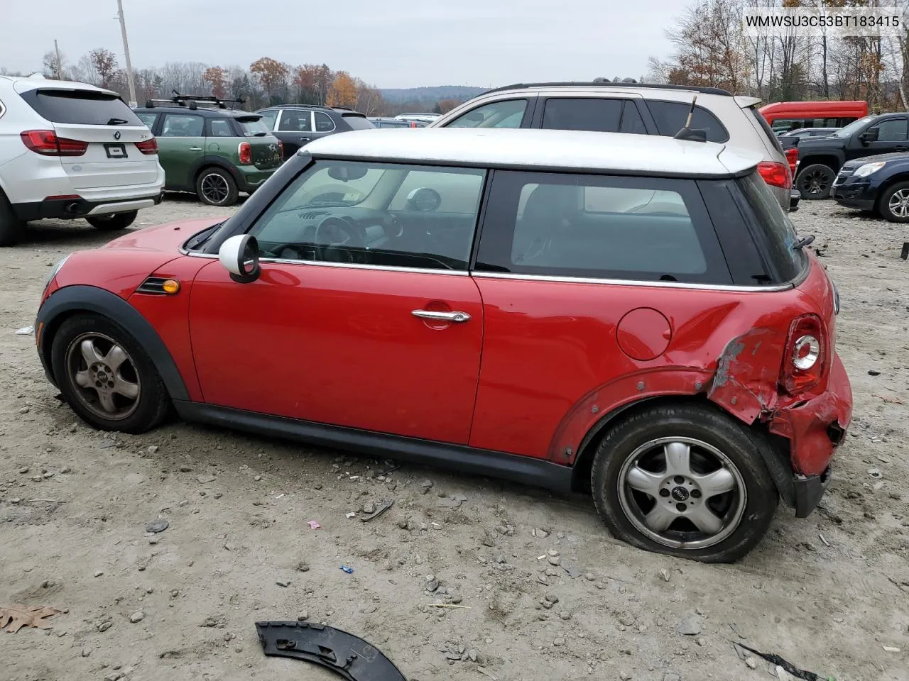 2011 Mini Cooper VIN: WMWSU3C53BT183415 Lot: 77485384