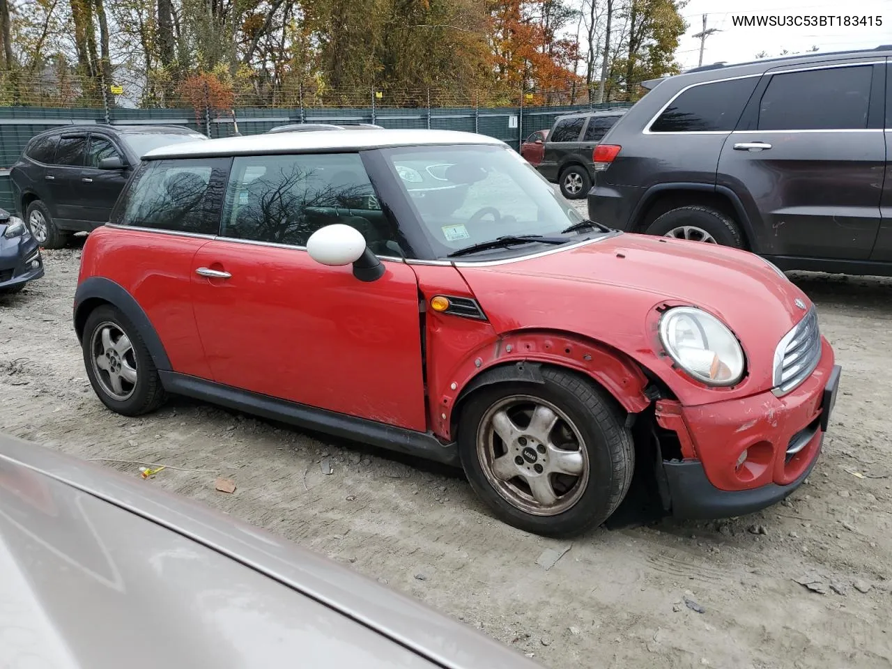 2011 Mini Cooper VIN: WMWSU3C53BT183415 Lot: 77485384