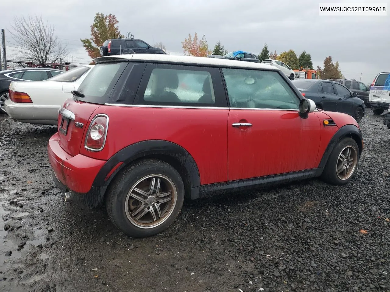 2011 Mini Cooper VIN: WMWSU3C52BT099618 Lot: 78232484