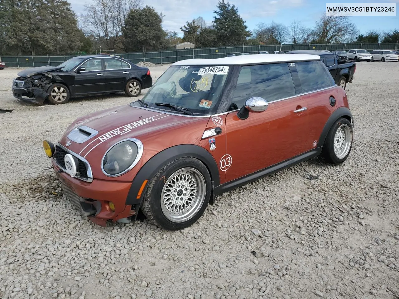 2011 Mini Cooper S VIN: WMWSV3C51BTY23246 Lot: 79348754