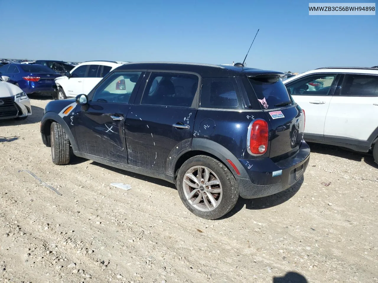 2011 Mini Cooper Countryman VIN: WMWZB3C56BWH94898 Lot: 79498384