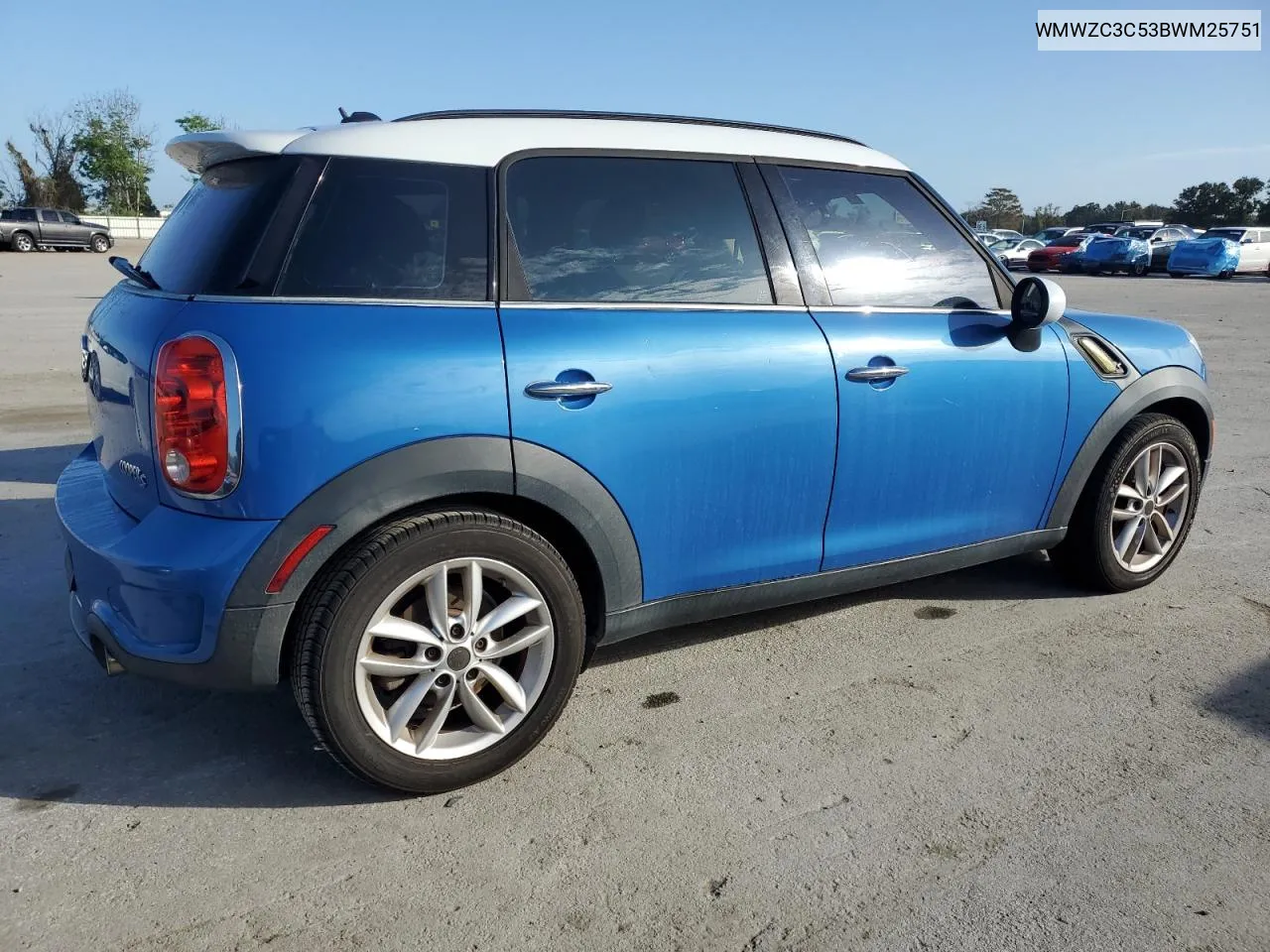 2011 Mini Cooper S Countryman VIN: WMWZC3C53BWM25751 Lot: 80375774