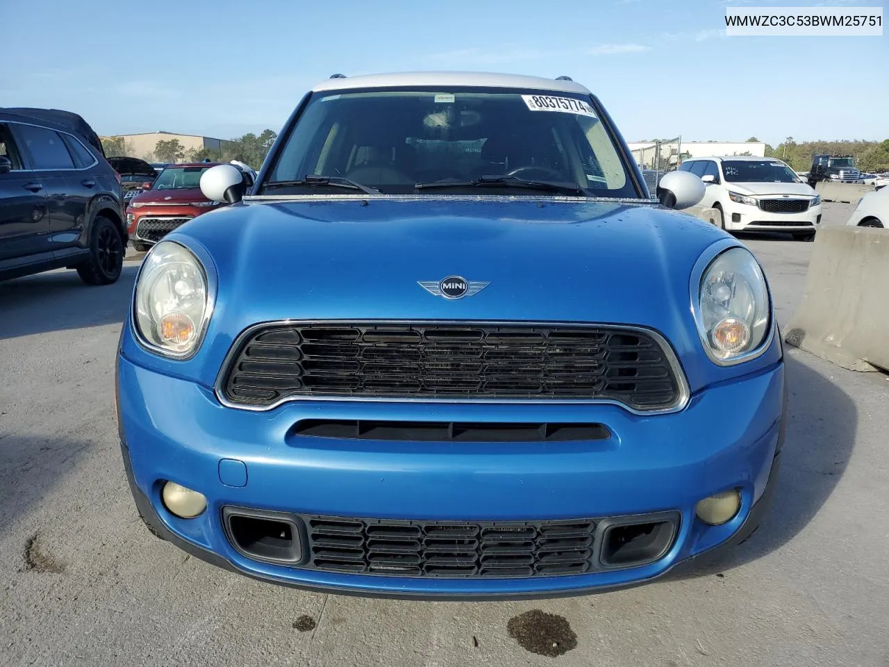 2011 Mini Cooper S Countryman VIN: WMWZC3C53BWM25751 Lot: 80375774