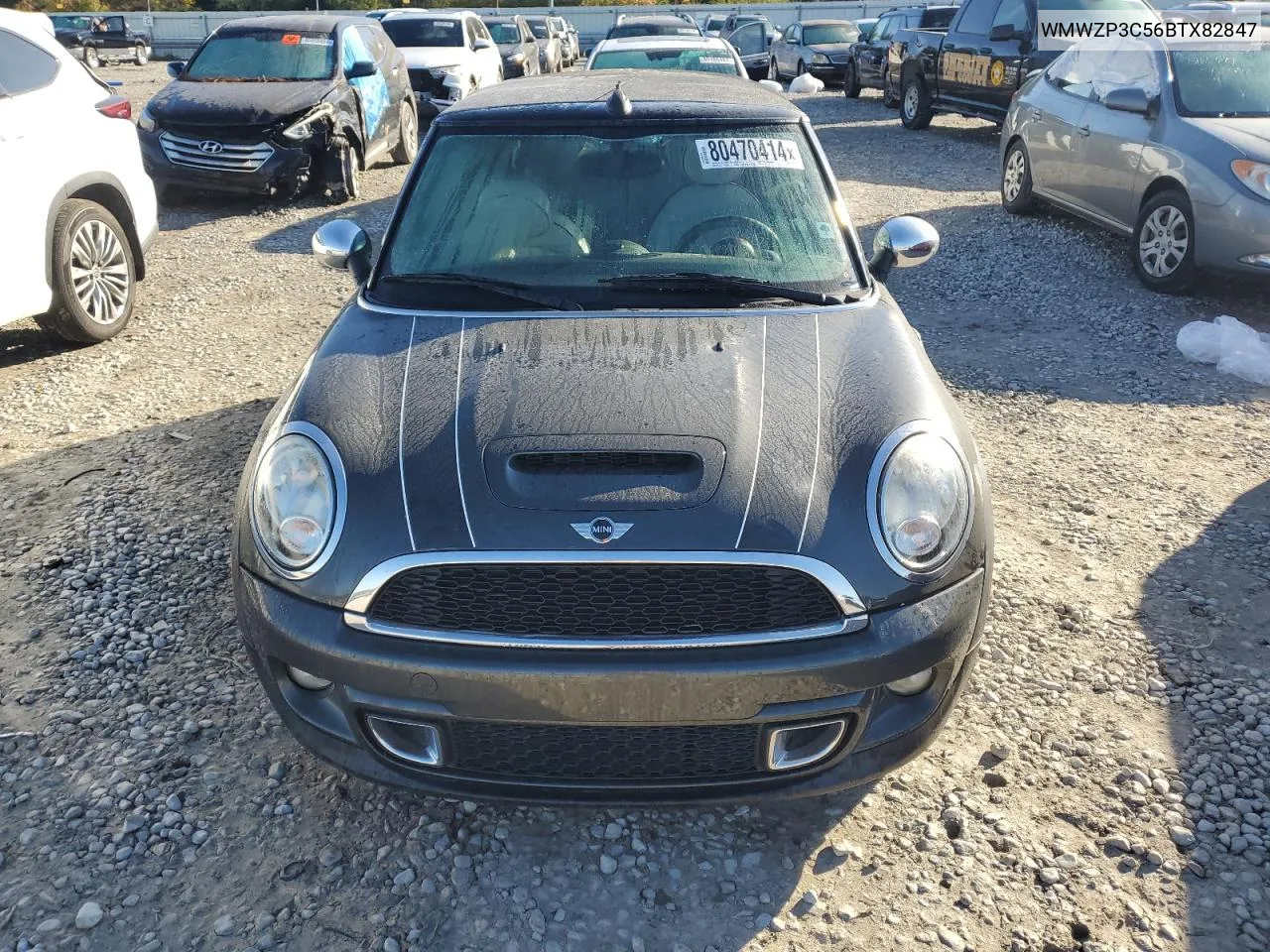 2011 Mini Cooper S VIN: WMWZP3C56BTX82847 Lot: 80470414