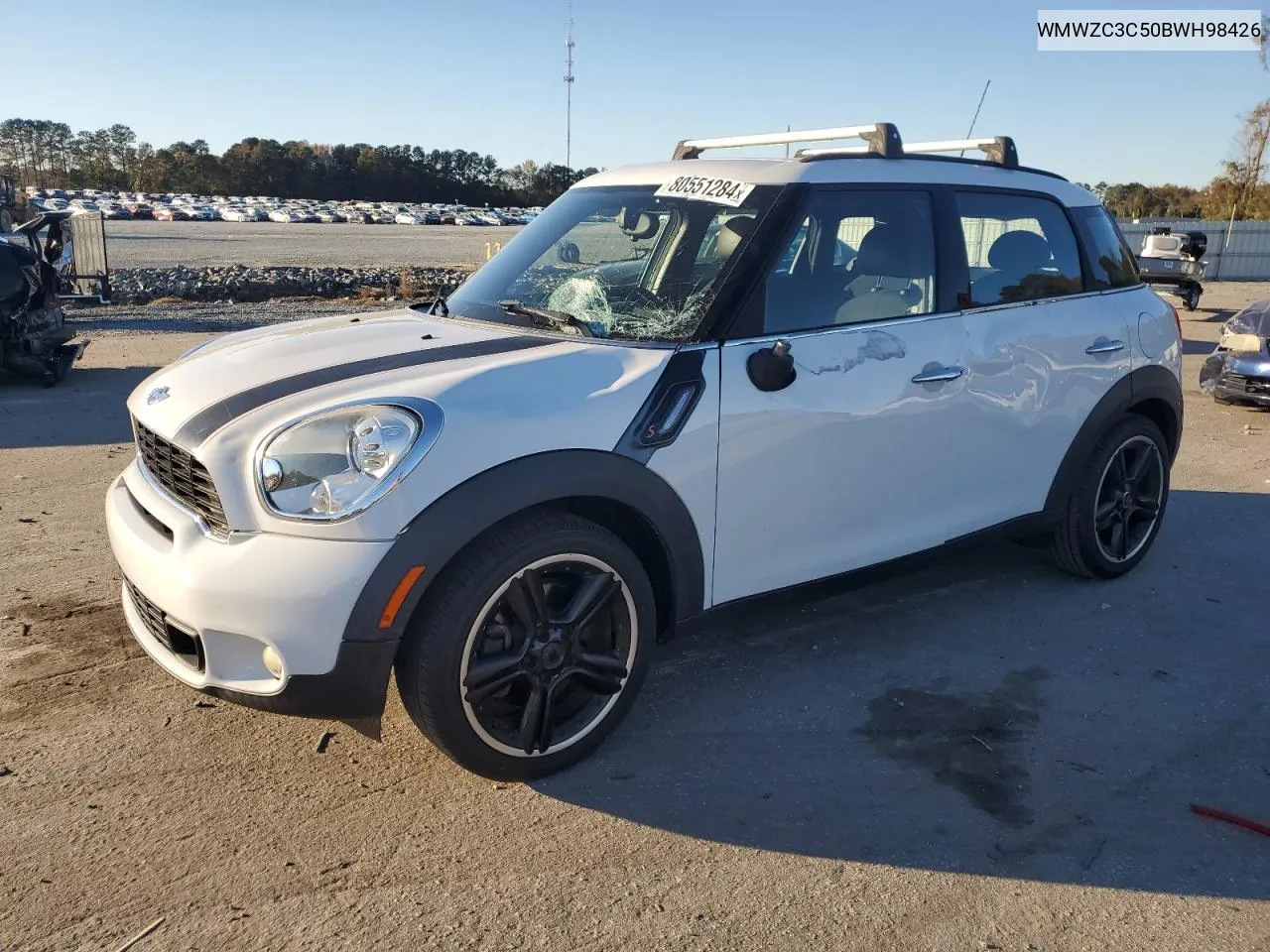 2011 Mini Cooper S Countryman VIN: WMWZC3C50BWH98426 Lot: 80551284