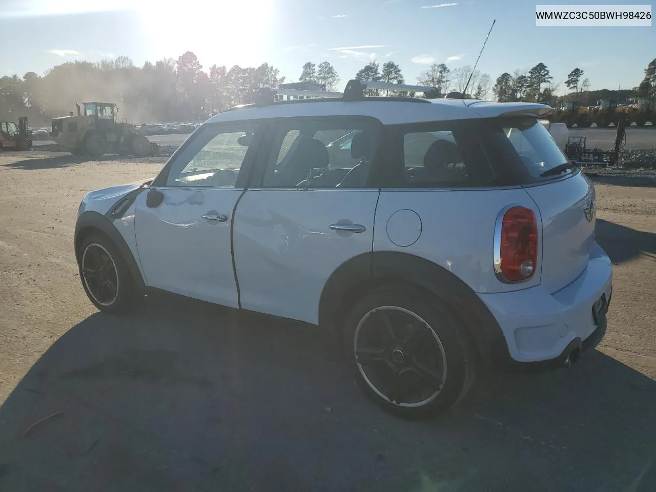 2011 Mini Cooper S Countryman VIN: WMWZC3C50BWH98426 Lot: 80551284